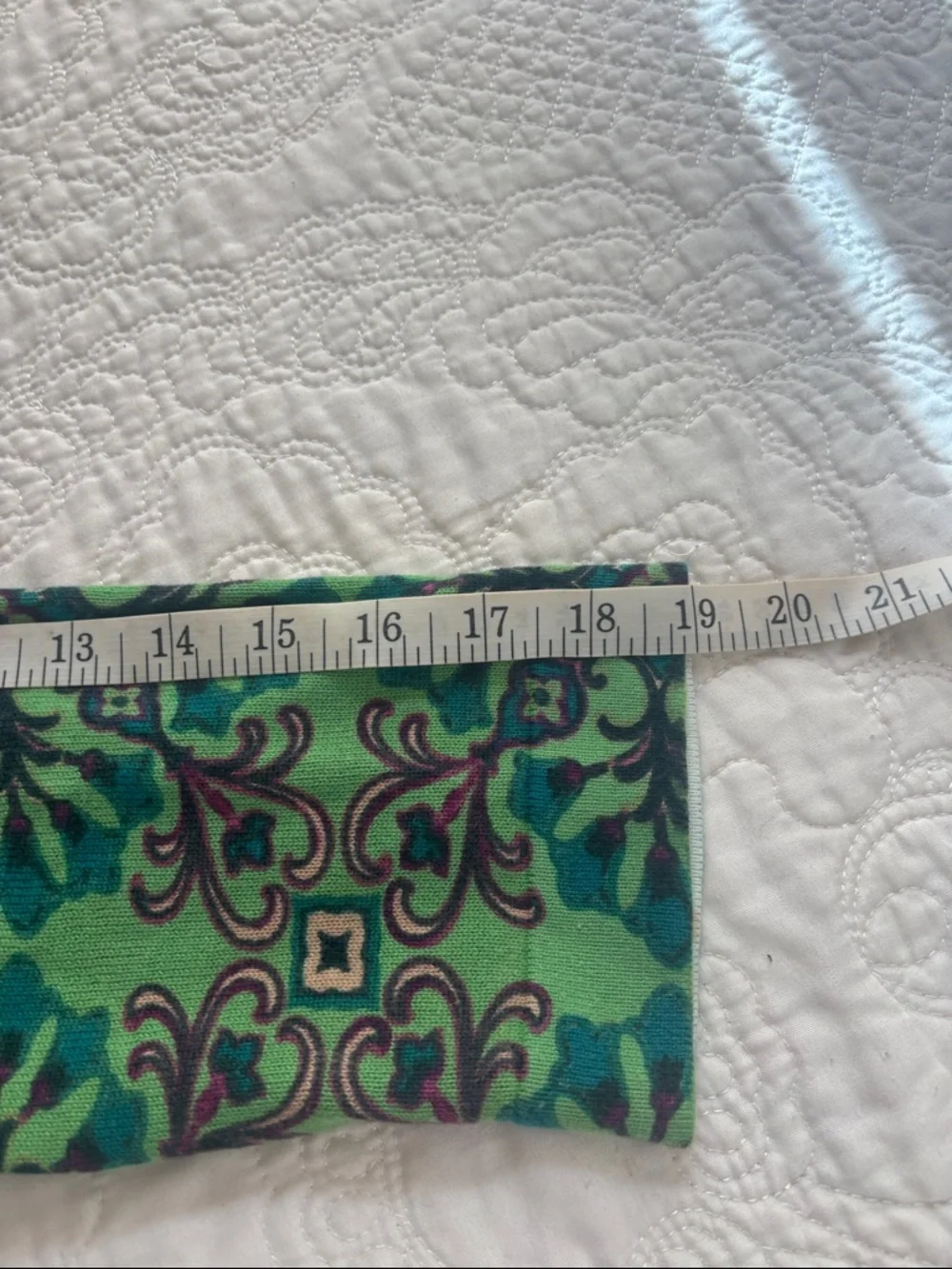 Isaac Mizrahi Live™️ size Large green paisley look button down cardigan - Picture 9 of 10